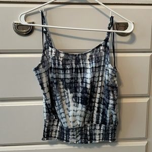 Love, Fire Blue Tie-Dye Tank Top - Large